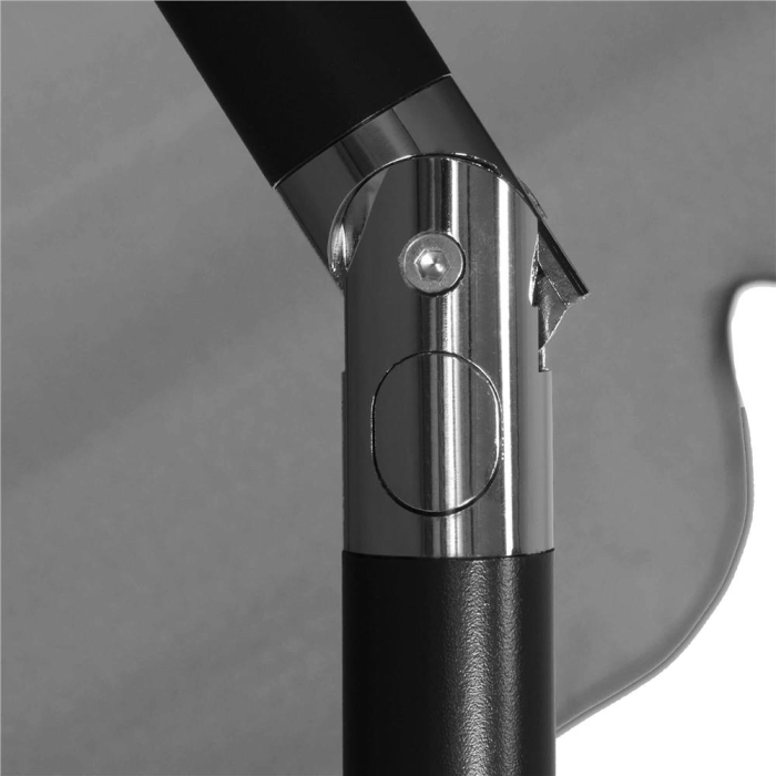 Umbrela terasa sau gradina reglabila, inclinare 2 directii, protectie UV UPF 50+, 195x122 cm, gri deschis [9]
