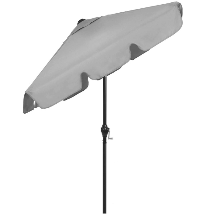 Umbrela terasa sau gradina reglabila, inclinare 2 directii, protectie UV UPF 50+, 195x122 cm, gri deschis [6]