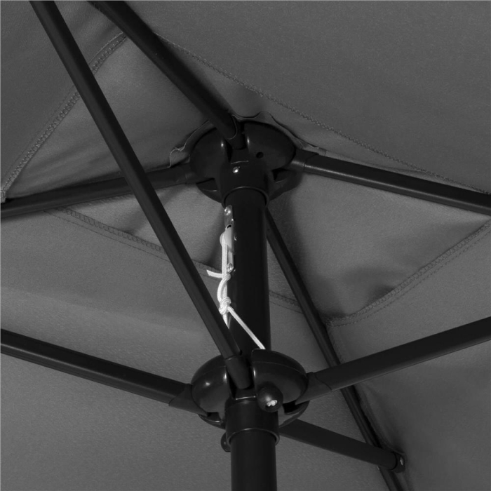 Umbrela terasa sau gradina reglabila, inclinare 2 directii, protectie UV UPF 50+, 195x122 cm, gri inchis [7]