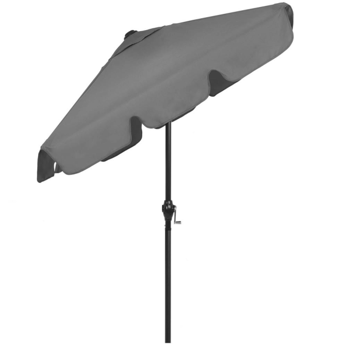 Umbrela terasa sau gradina reglabila, inclinare 2 directii, protectie UV UPF 50+, 195x122 cm, gri inchis [6]