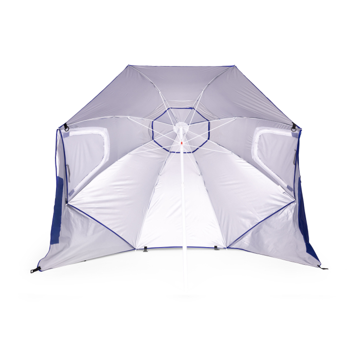 Umbrela tip cort de plaja XXL, cu 2 pereti laterali, inaltime reglabila 125-200 cm, albastru [5]