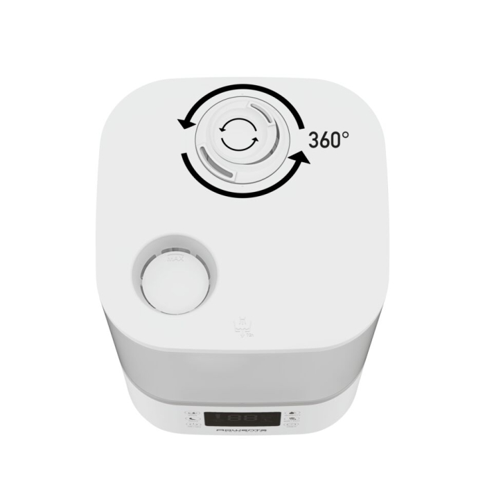 Umidificator Rowenta Aqua Boost HU4020F0, acoperire 50 m2, flux de aer de 380 ml/h, rezervor 2.5L, ecran LED, timer, Alb/argintiu [2]