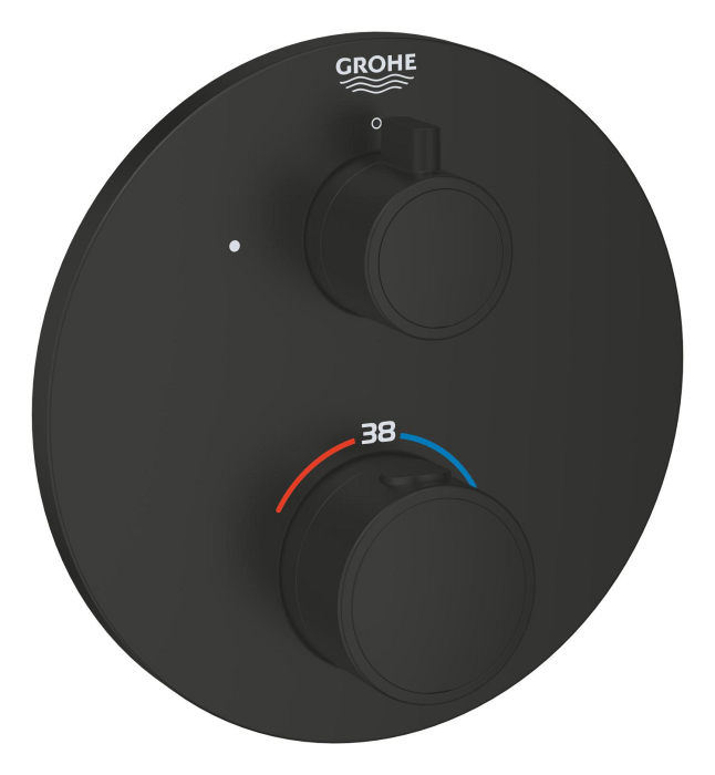 Unitate comanda Grohe 1022122430, 1 bar, 158 mm, 10 mm, 1 iesiri, 1 functii palarie dus, 1/2 dimensiune racord, Negru [2]
