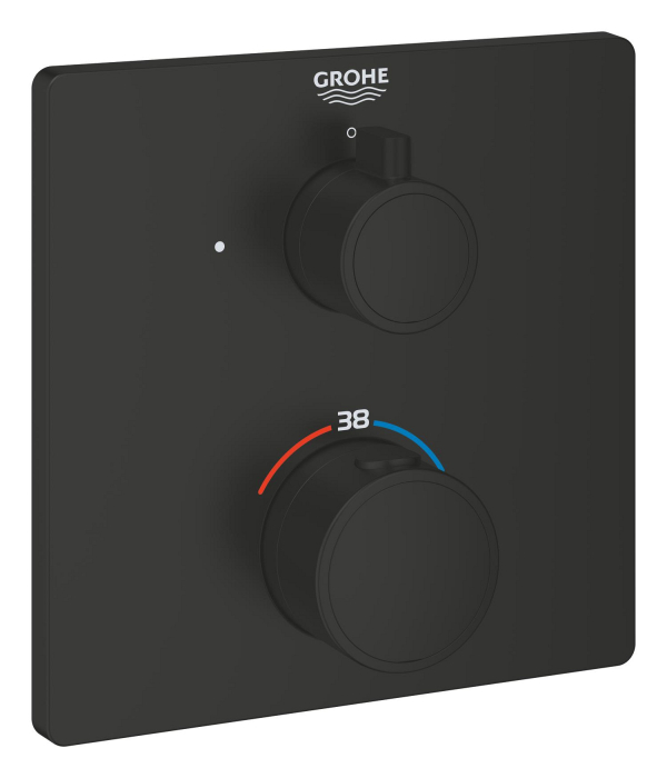 Unitate comanda Grohe 1022152430, 1 bar, 158 mm, 10 mm, 1 iesiri, 1 functii palarie dus, 1/2 dimensiune racord, Negru [2]