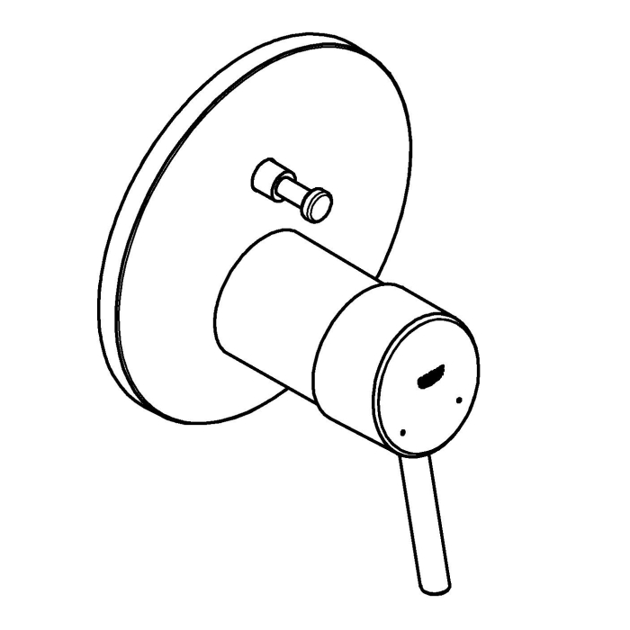 Unitate comanda Grohe 24054001, 1 bar, 158 mm, 10 mm, 2 iesiri, 1 functii palarie dus, 1/2 dimensiune racord, Crom [5]