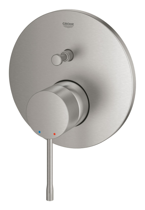 Unitate comanda Grohe 24058DC1, Essence, 2 iesiri, necesita valva, mat, otel satinat [3]