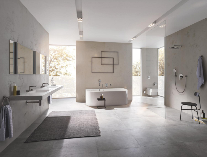 Unitate comanda Grohe 24064AL1, Lineare, 2 iesiri, necesita valva, mat, grafit [4]