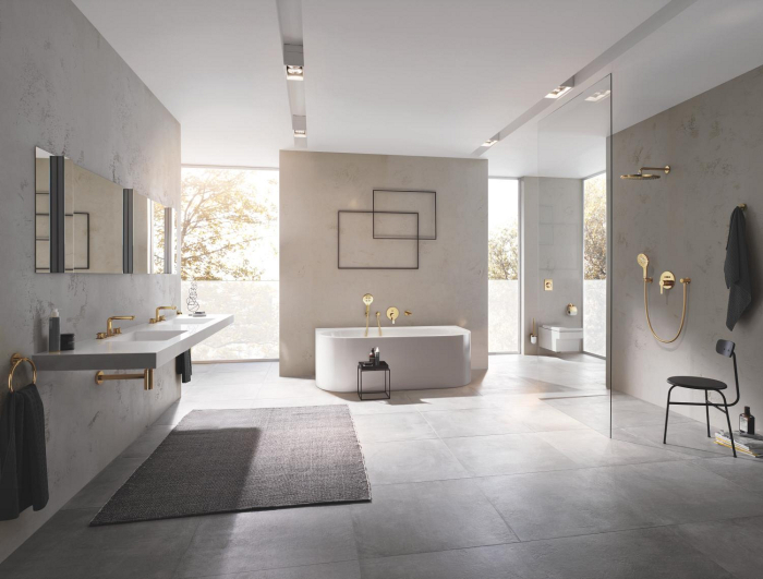 Unitate comanda Grohe 24064GL1, Lineare, 2 iesiri, diverter, necesita valva, lucios, auriu [4]