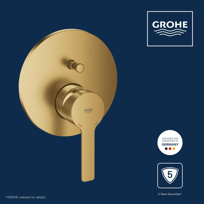 Unitate comanda Grohe 24064GN1, Lineare, 2 functii, diverter, necesita valva, mat, auriu [6]