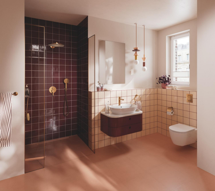 Unitate comanda Grohe 24095DL1, Lineare, 3 functii, diverter, necesita valva, mat, cupru [4]