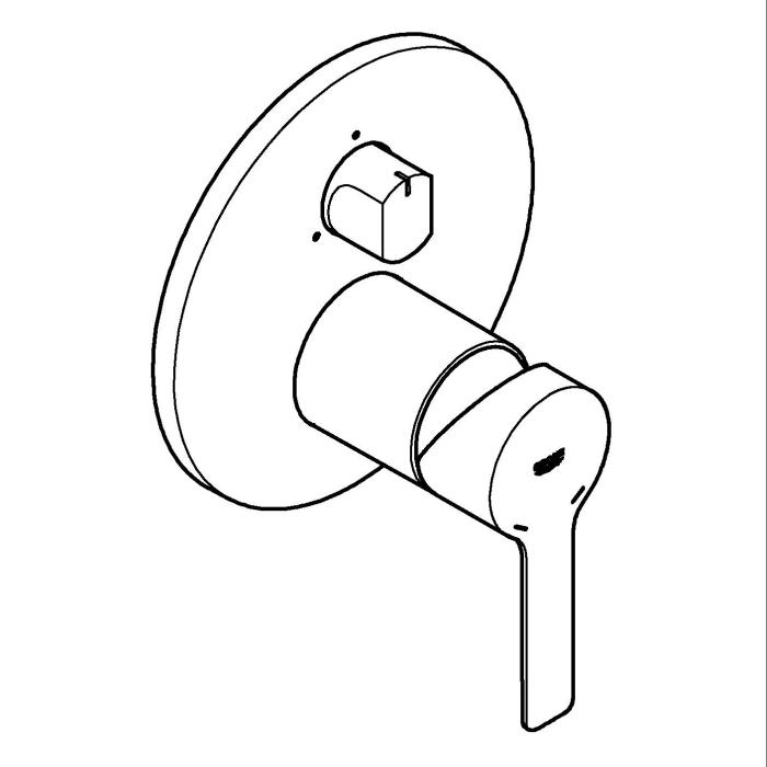 Unitate comanda Grohe 24095DL1, Lineare, 3 functii, diverter, necesita valva, mat, cupru [9]