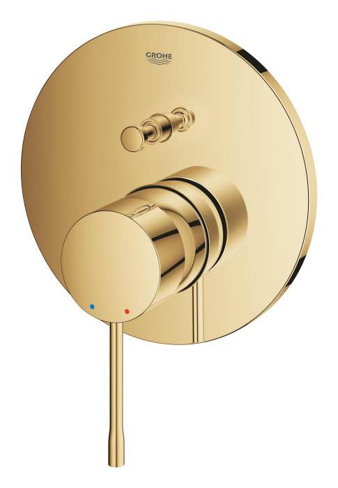 Unitate comanda Grohe 24167GL1, Essence, aparenta, 2 iesiri, diverter, necesita valva, lucios, auriu [3]