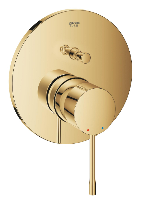 Unitate comanda Grohe 24167GL1, Essence, aparenta, 2 iesiri, diverter, necesita valva, lucios, auriu [2]