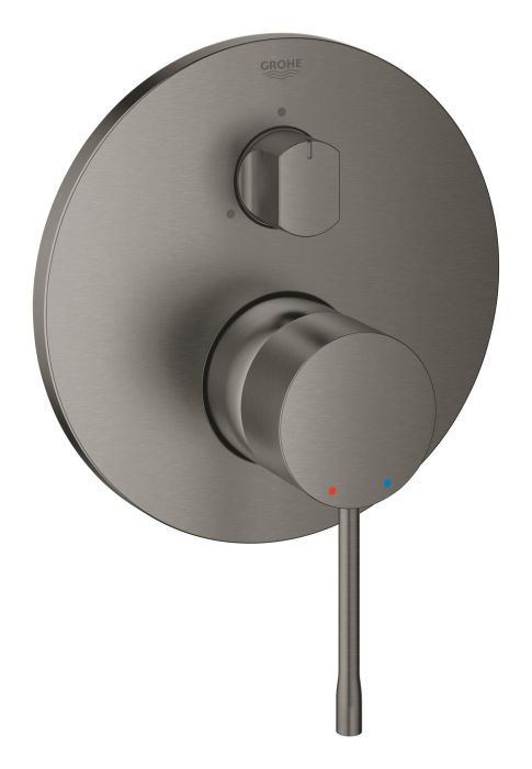 Unitate comanda Grohe 24169AL1, Essence, aparenta, 3 iesiri, diverter, necesita valva, mat, grafit [2]
