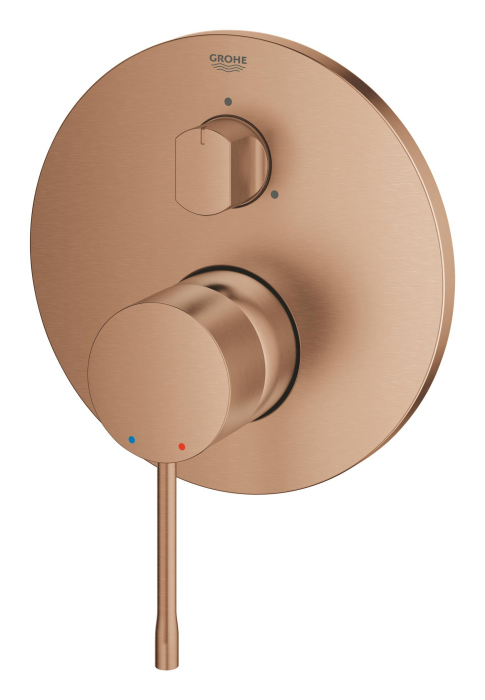 Unitate comanda Grohe 24169DL1, Essence, aparenta, 3 iesiri, diverter, necesita valva, mat, cupru [3]