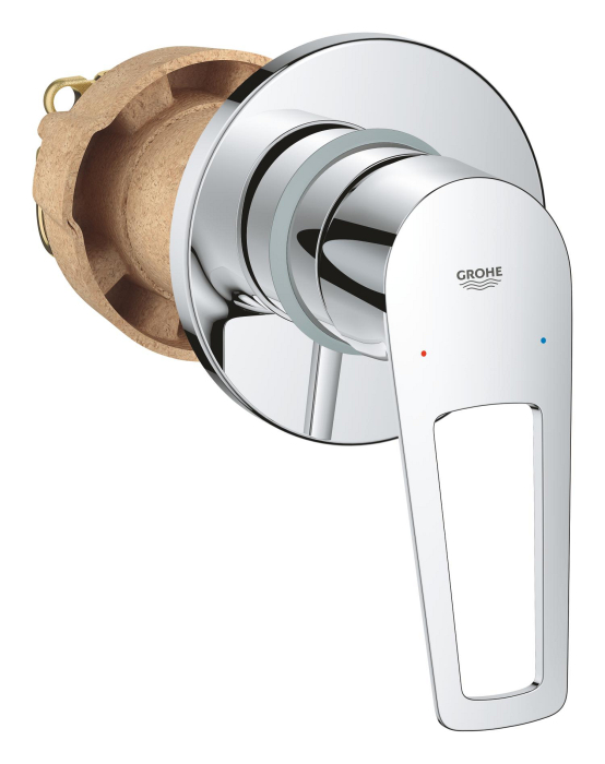 Unitate comanda Grohe 29042001, 1 bar, 105 mm, 10 mm, 1 iesiri, 1 functii palarie dus, 1/2 dimensiune racord, Crom [2]