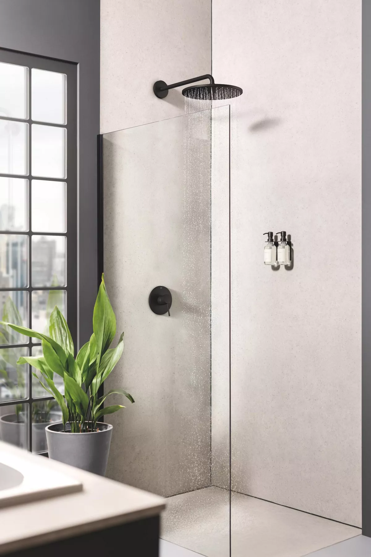 Unitate comanda Grohe Essence, 1 functie, necesita valva, mat, negru, 24168KF1 [4]