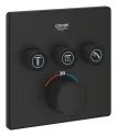 Unitate comanda Grohe SmartControl Cube, aparenta, termostat, 3 iesiri, necesita valva, mat, negru, 102167KF00 [2]