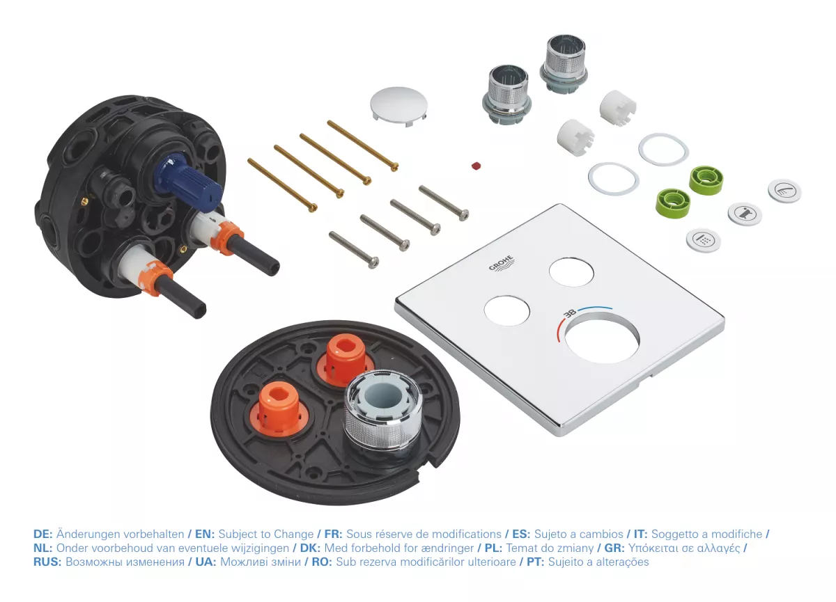 Unitate control Grohe Smartcontrol, 2 iesiri, termostat, necesita valva, crom, 29124000 [7]