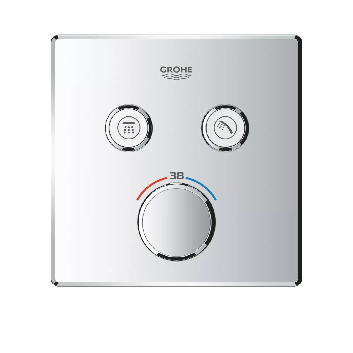 Unitate control Grohe Smartcontrol, 2 iesiri, termostat, necesita valva, crom, 29124000 [3]