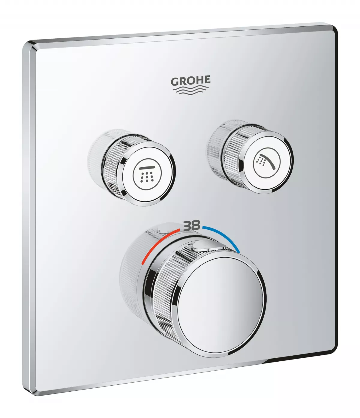 Unitate control Grohe Smartcontrol, 2 iesiri, termostat, necesita valva, crom, 29124000 [4]