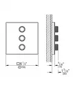 Unitate control Grohe SmartControl, 3 functii, necesita valva/mixer, lucios, alb, 29158LS0 [4]