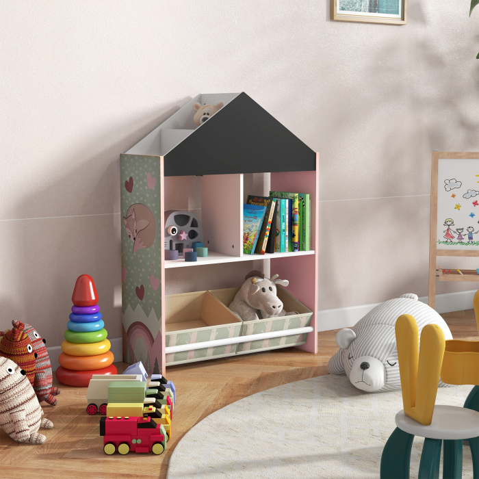  Unitate de depozitare a jucariilor pentru copii sertare rafturi detasabile pentru dormitorul copiilor sufragerie decor pentru cresa roz [2]