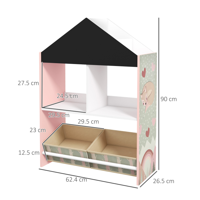  Unitate de depozitare a jucariilor pentru copii sertare rafturi detasabile pentru dormitorul copiilor sufragerie decor pentru cresa roz [3]