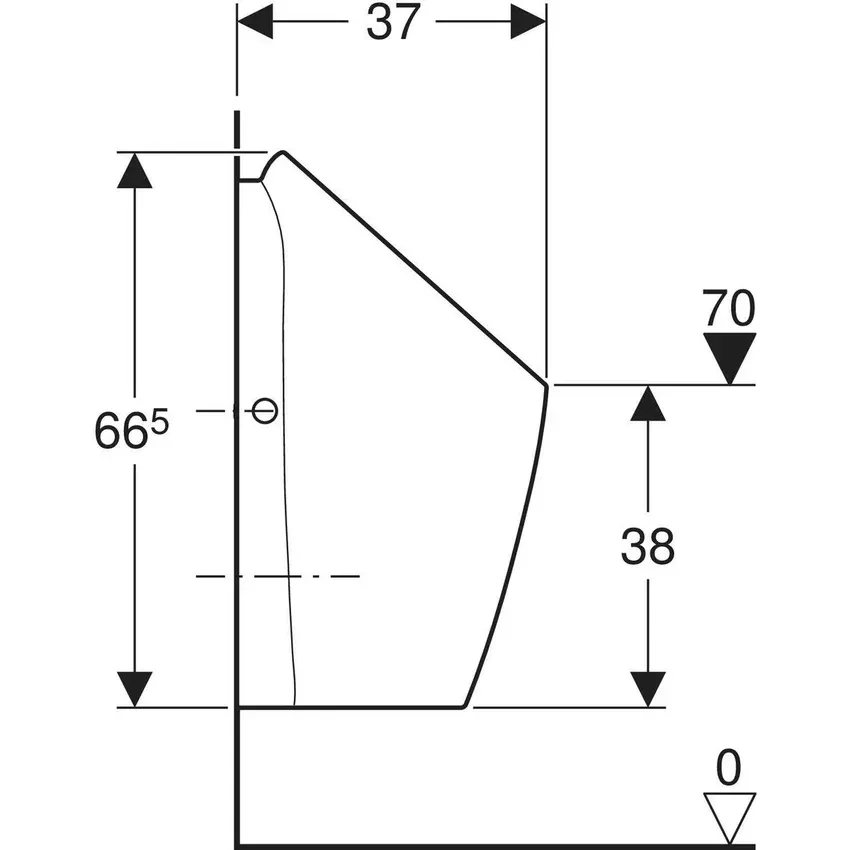 Urinal Geberit Preda, pe podea, alimentare spate, alb, 116.070.00.1 [5]