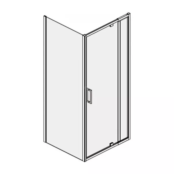 Usa de nisa pivotanta Mediterraneo Anda 80 cm sticla 6 mm crom [2]