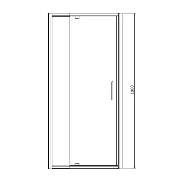 Usa de nisa pivotanta Mediterraneo Anda 90 cm sticla 6 mm crom [2]