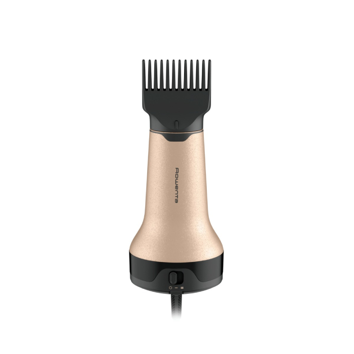 Uscator de par Rowenta Curl Harmony 3 in 1 CV7D30E0, 700 W, 2 trepte de viteza si temperatura, generator de ioni, grila detasabila, geanta de transport, crem & negru [18]