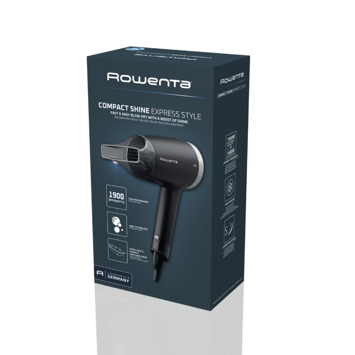 Uscator de par Rowenta Express Style CV1810F0, 1600 W, 2 trepte de temperatura si viteza, tehnologie Effiwatts, functie ionica, functie aer rece, negr [12]