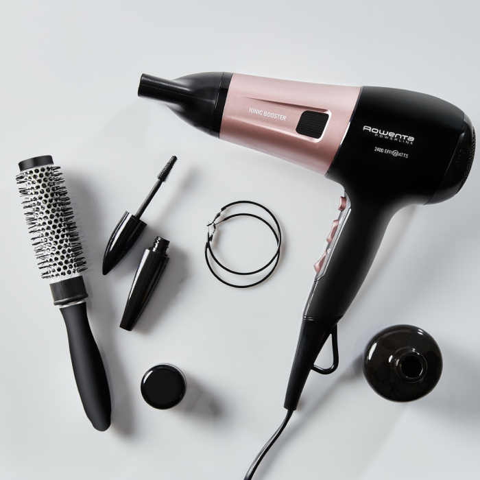 Uscator de par Rowenta PowerLine CV5940F0, 2400W, functie Effiwats, invelis cashmere keratin, tehnologie Ionic booster, negru/roz [4]