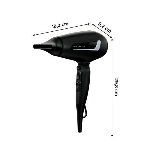 Uscator de par Rowenta PRO EXPERT CV8820F0, 2100 W, invelis Tourmaline, concentrator 6 mm, jet aer rece, 3 trepte temperatura, negru [4]