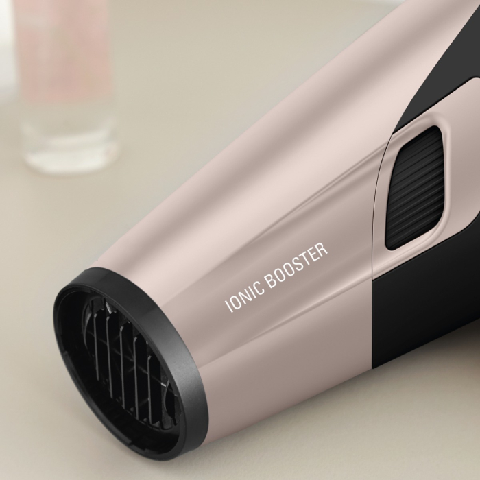 Uscator de par Rowenta Studio Dry Glow CV5831F0, 2100W, 6 trepte de viteza si temperatura, tehnologie Thermo control, difuzor pentru volum, negru&roz [4]