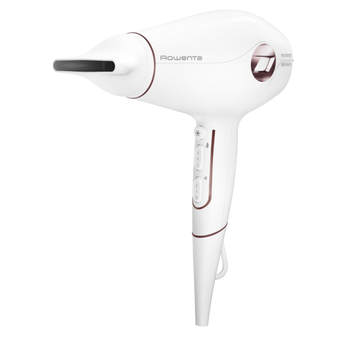 Uscator de par Rowenta Volumizer CV6135F0, 1800 W, 2 trepte de viteza, 3 trepte de temperatura, jet de aer rece, 1 concentrator, alb 1 diffuser, alb [7]