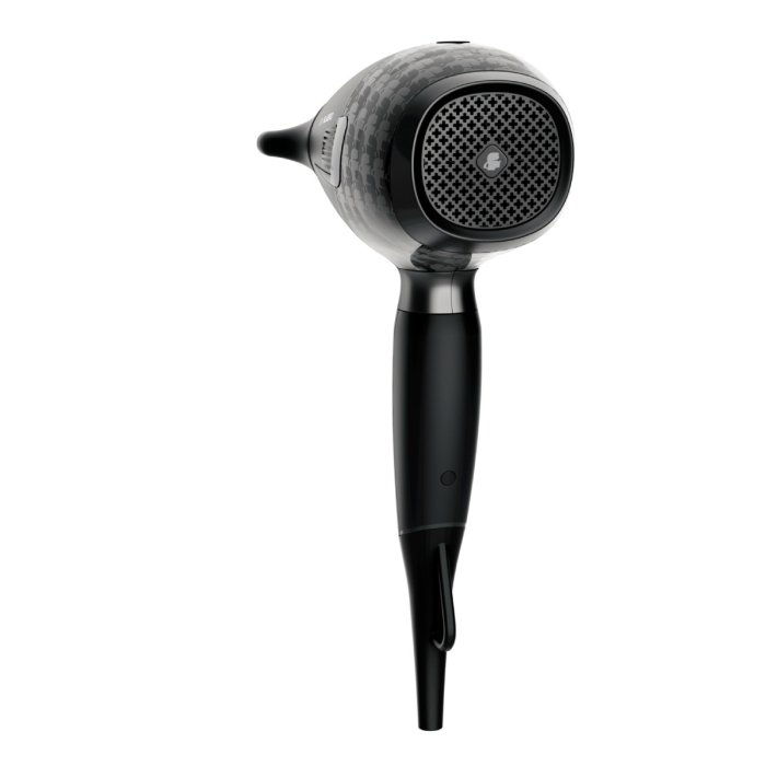 Uscator de par Rowenta x Karl Lagerfeld Pro Stylist CV888LF0, 2200W, Tehnologia Rowenta Air-to-Care, invelis Keratin&Glow, 3 accesorii, jet de aer rece, cablu 1.8m, negru&gri [10]