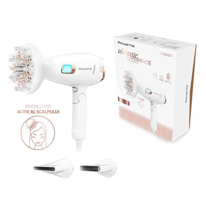 Uscator de par Ultimate Experience Scalp Care CV9240F0, 2200W, Active scalp revitalizer, functie Advanced Care, tehnologie Ionic Booster, alb [2]