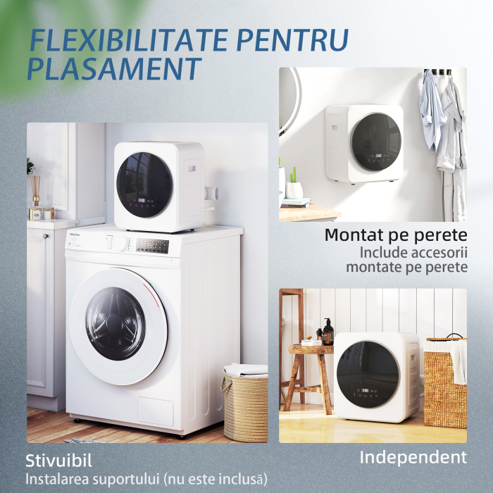  uscator de rufe 4kg vented, anti-cute, compact, alb. [8]