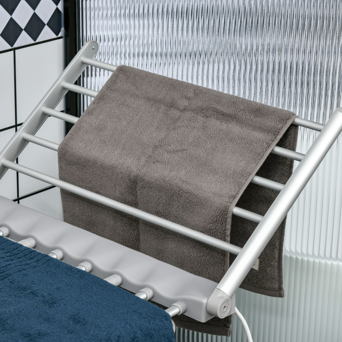  Uscator electric pliabil pentru rufe, cu aripi extensibile, eficient energetic, pentru interior [9]