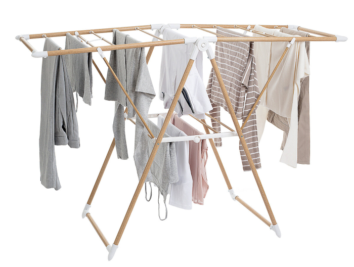 Uscator rufe 5Five Bara cu aripi laterale, efect lemn, ABS si spuma PVC, 138x51x90 cm, maro [5]