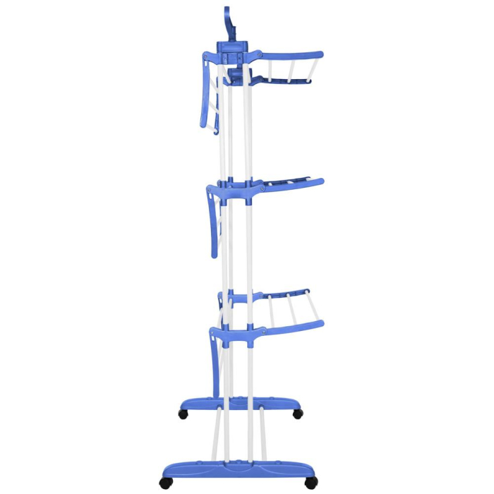 Uscator vertical pentru rufe, mobil si pliabil, cu doua umerase, 75x57x170cm, sarcina 15kg [10]