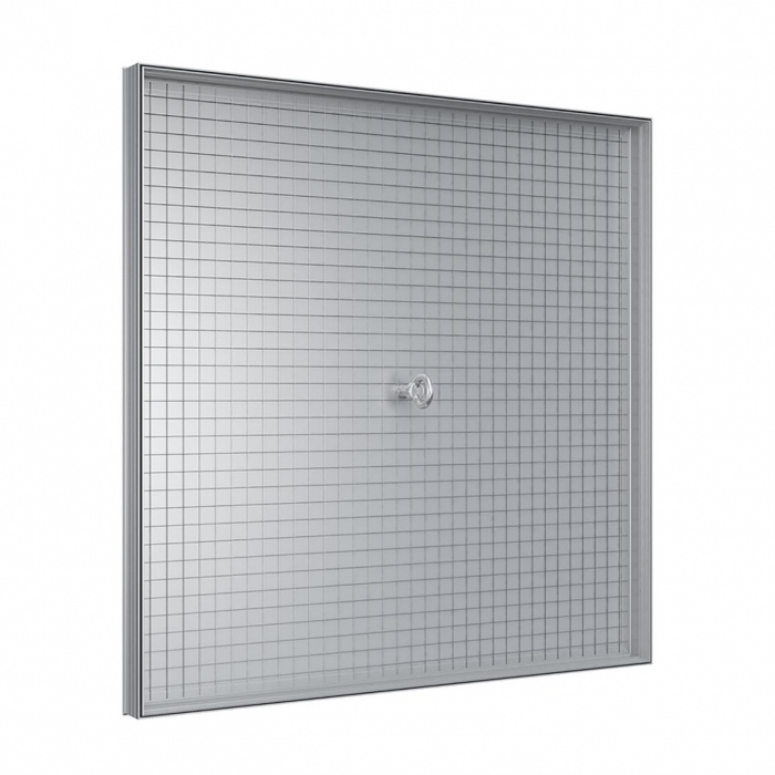 Usita de vizitare si acces pentru podea VentEurope D6060FL, 600x600 mm, adancime 50 mm, pentru montaj gresie, parchet, Aluminiu [2]
