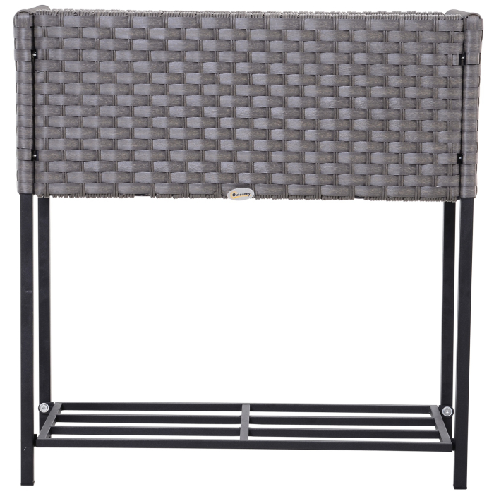  vas de flori, cu raft, 70x30x72cm, gri [4]