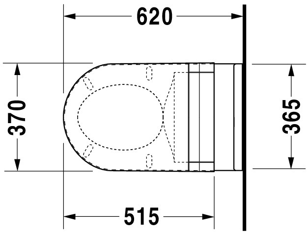 Vas WC Duravit 2226090000, Starck 3, montaj suspendat, tip clatire jet de apa, tip evacuare orizontala, alb [7]