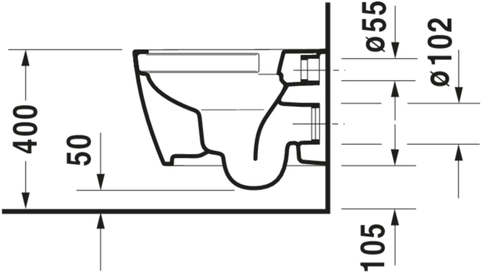 Vas WC Duravit 2530090000, Me by Starck, montaj suspendat, zona montaj interior, tip clatire jet de apa, alb [18]