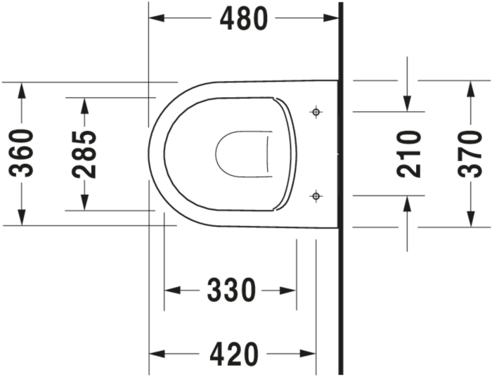 Vas WC Duravit 2530090000, Me by Starck, montaj suspendat, zona montaj interior, tip clatire jet de apa, alb [16]
