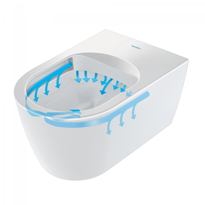 Vas WC Duravit 2530090000, Me by Starck, montaj suspendat, zona montaj interior, tip clatire jet de apa, alb [10]