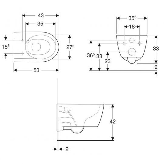 Vas WC Geberit iCON, suspendat, Rimless, fara capac, alb, 501.661.00.1 [5]